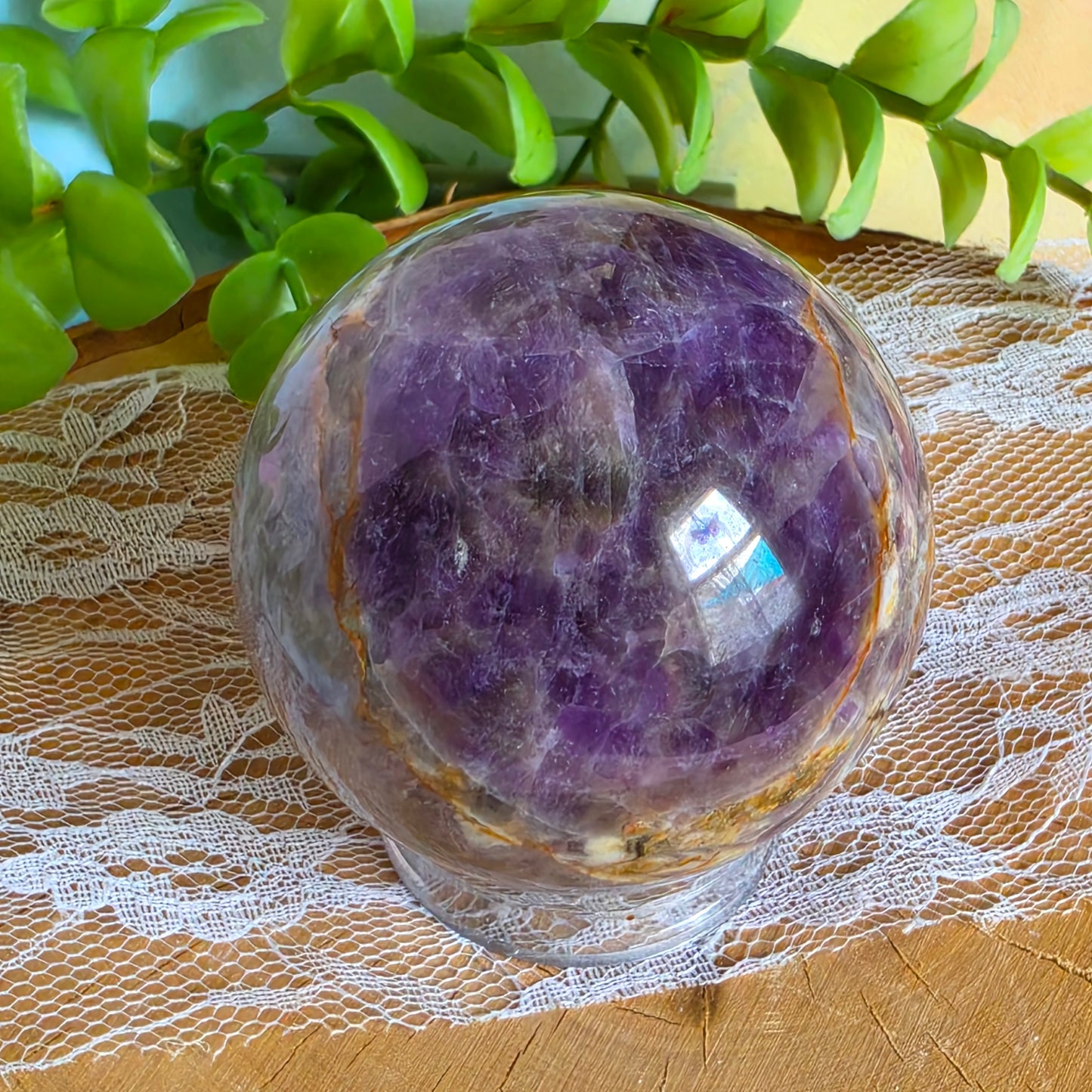Chevron Amethyst Sphere