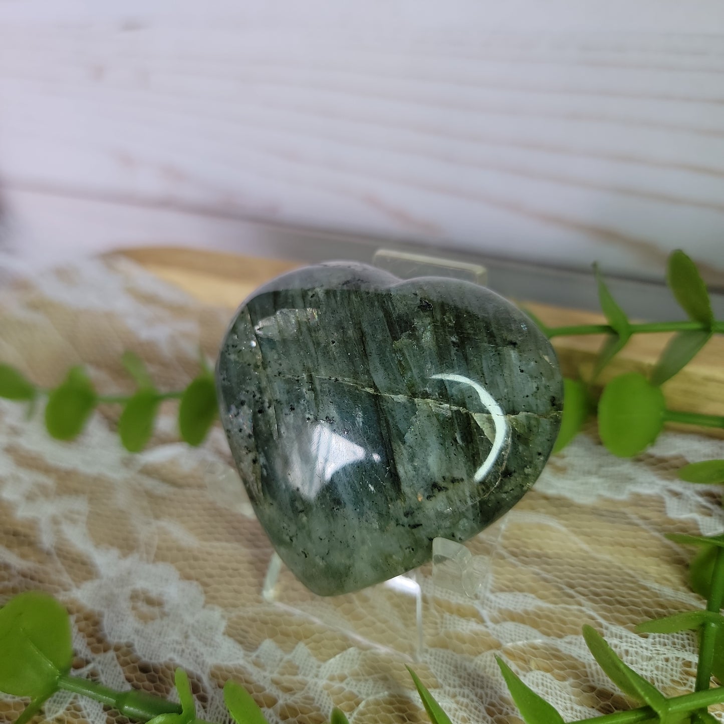 Labradorite Heart