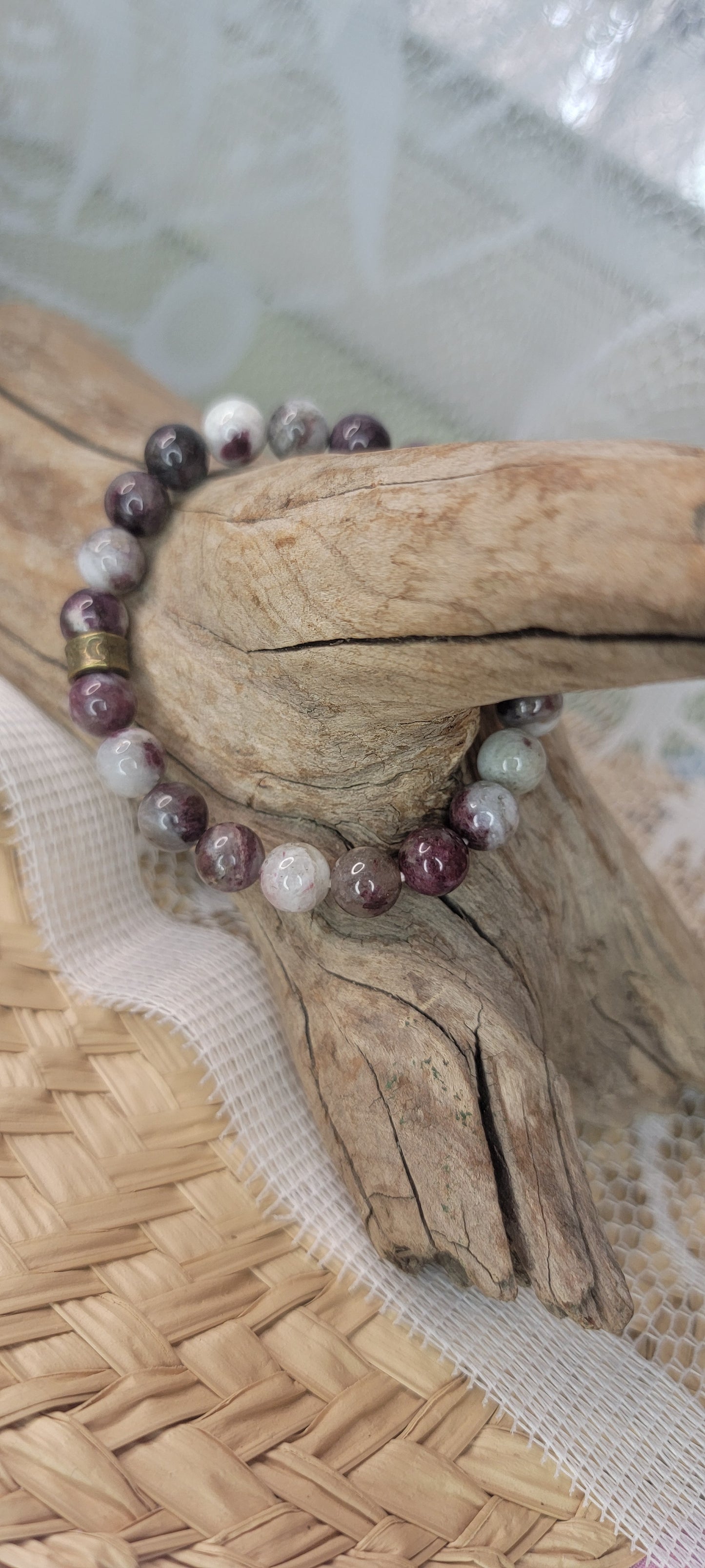 Beaded Tourmaline Stretch Bracelet