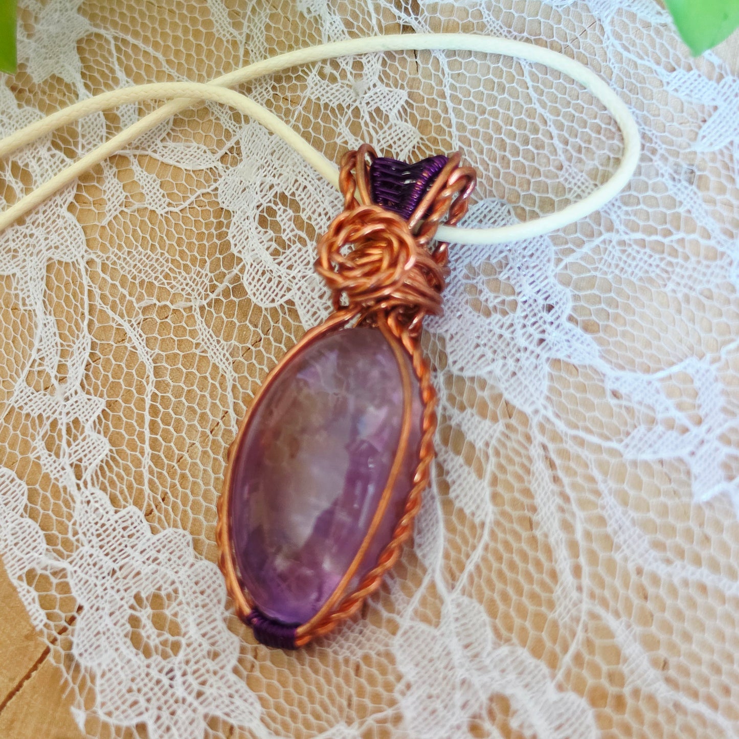 Copper Wrapped Ametrine Pendant