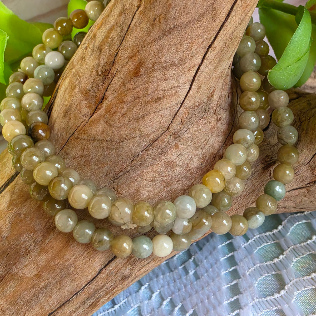 Green Jade Stretchy Bracelet