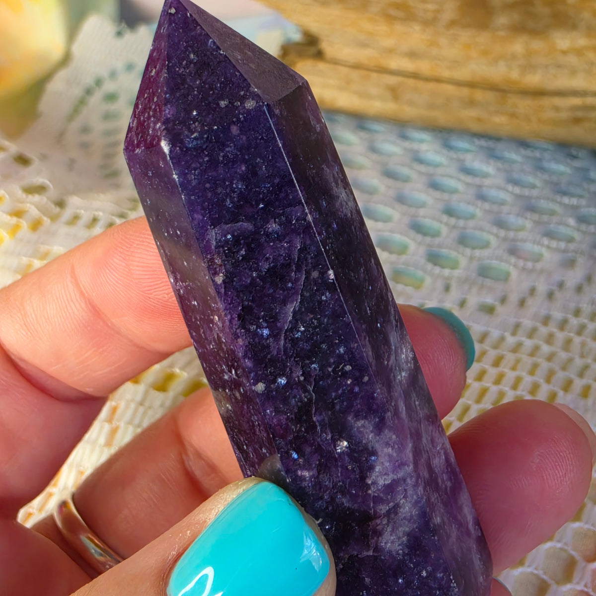 Lepidolite Crystal Tower D