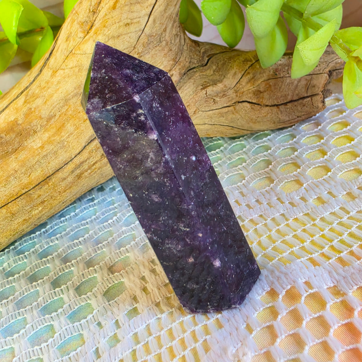 Lepidolite Crystal Tower C