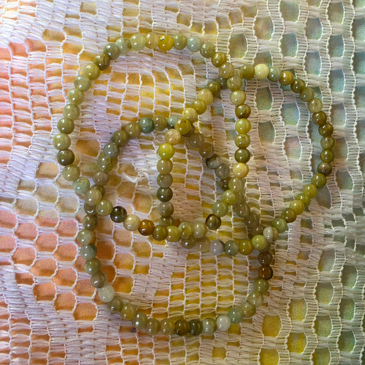 Green Jade Stretchy Bracelet