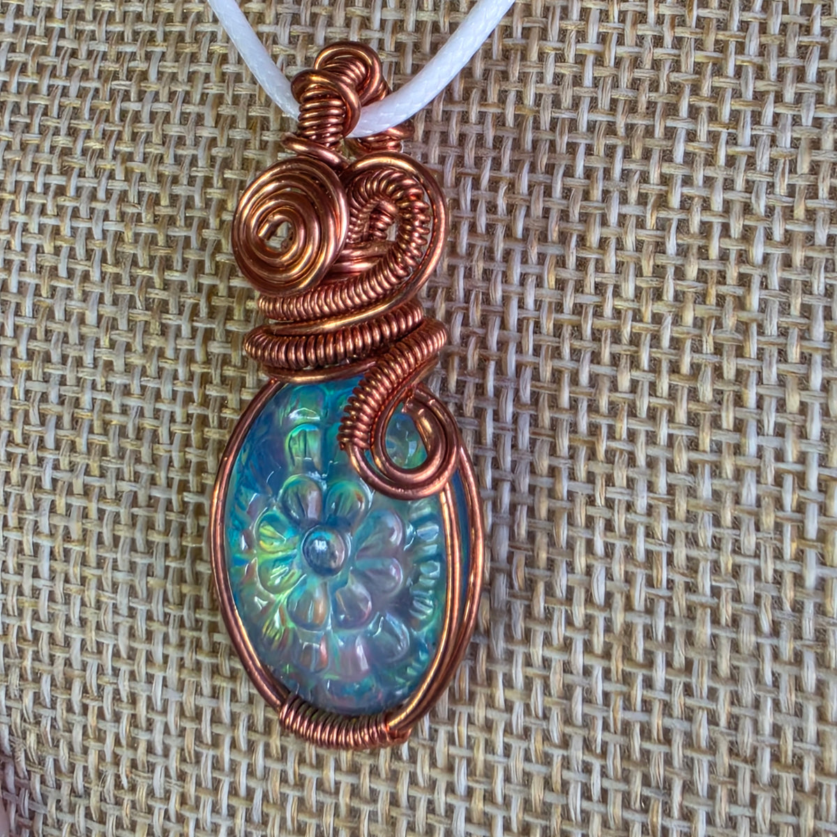 Aura Opal Doublet Copper Pendant