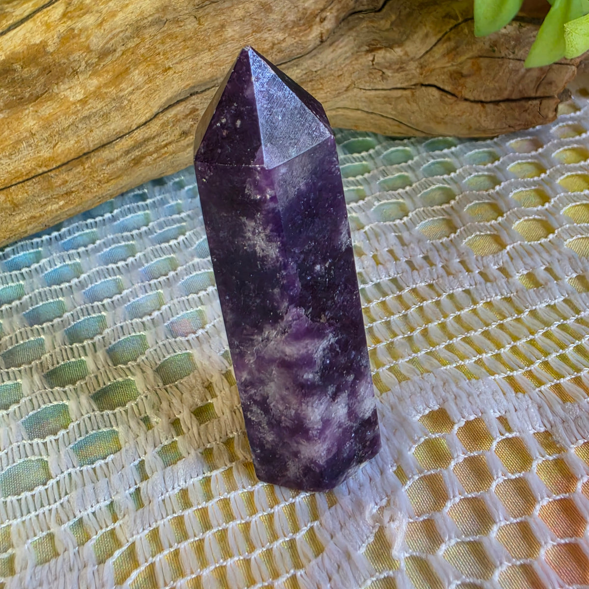 Lepidolite Crystal Tower D