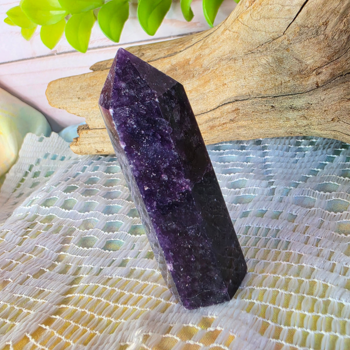 Lepidolite Crystal Tower C