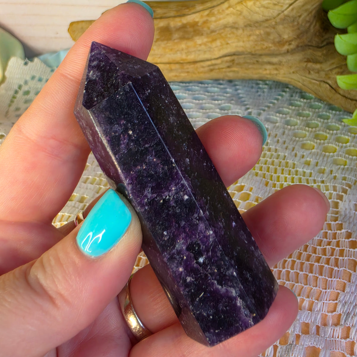 Lepidolite Crystal Tower C
