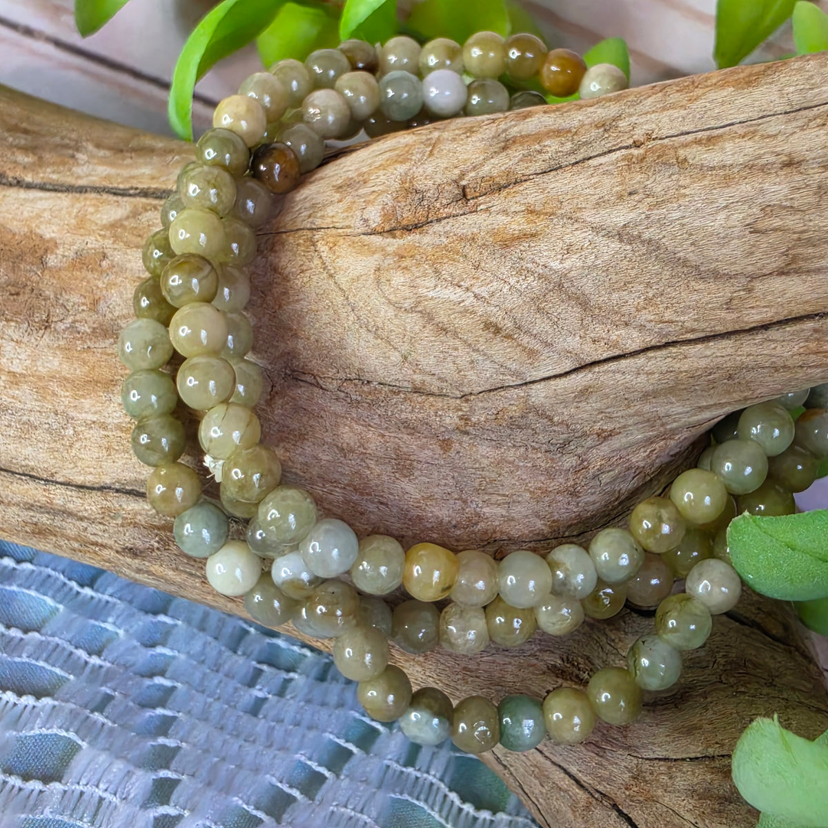 Green Jade Stretchy Bracelet