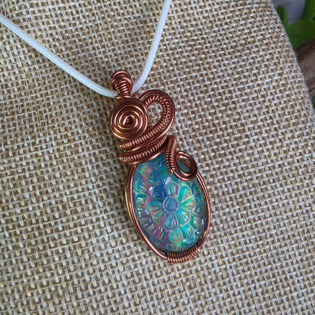 Aura Opal Doublet Copper Pendant