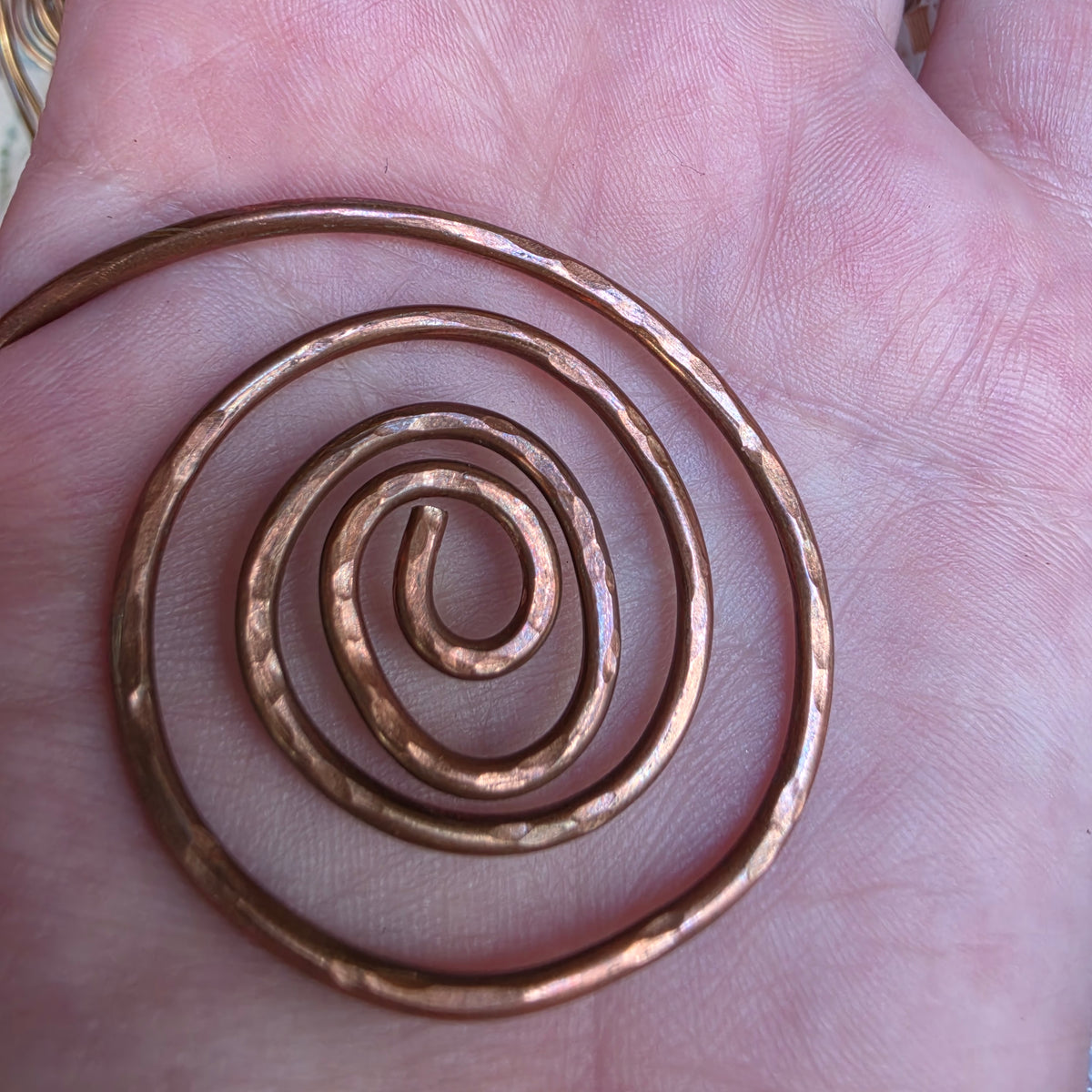 Copper Spiral Hand Cuff Set