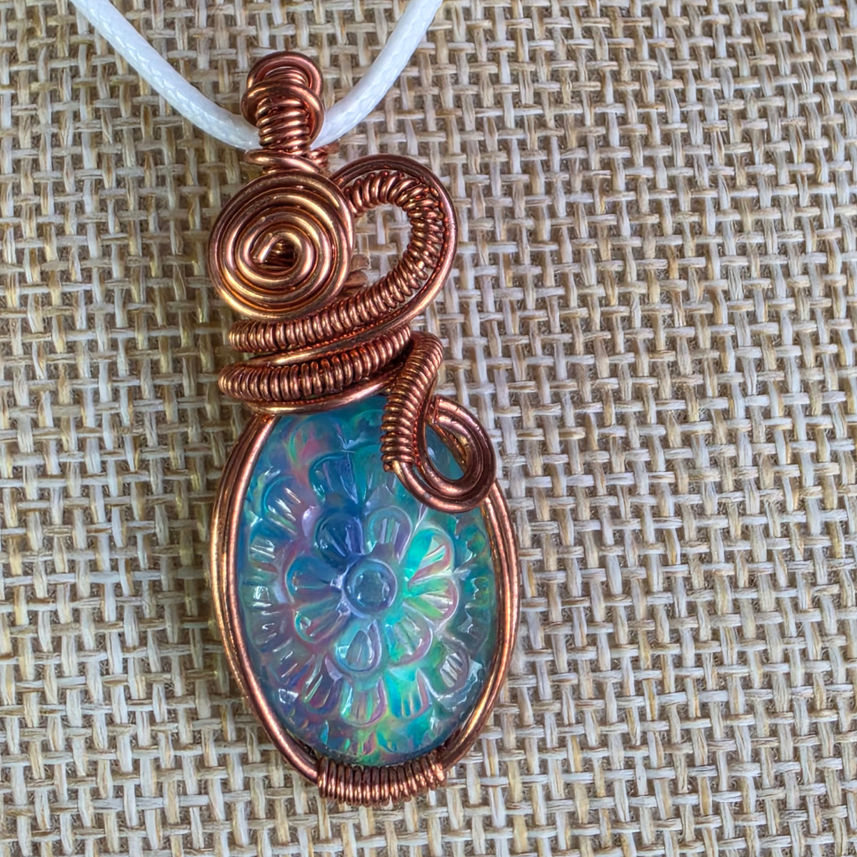 Aura Opal Doublet Copper Pendant