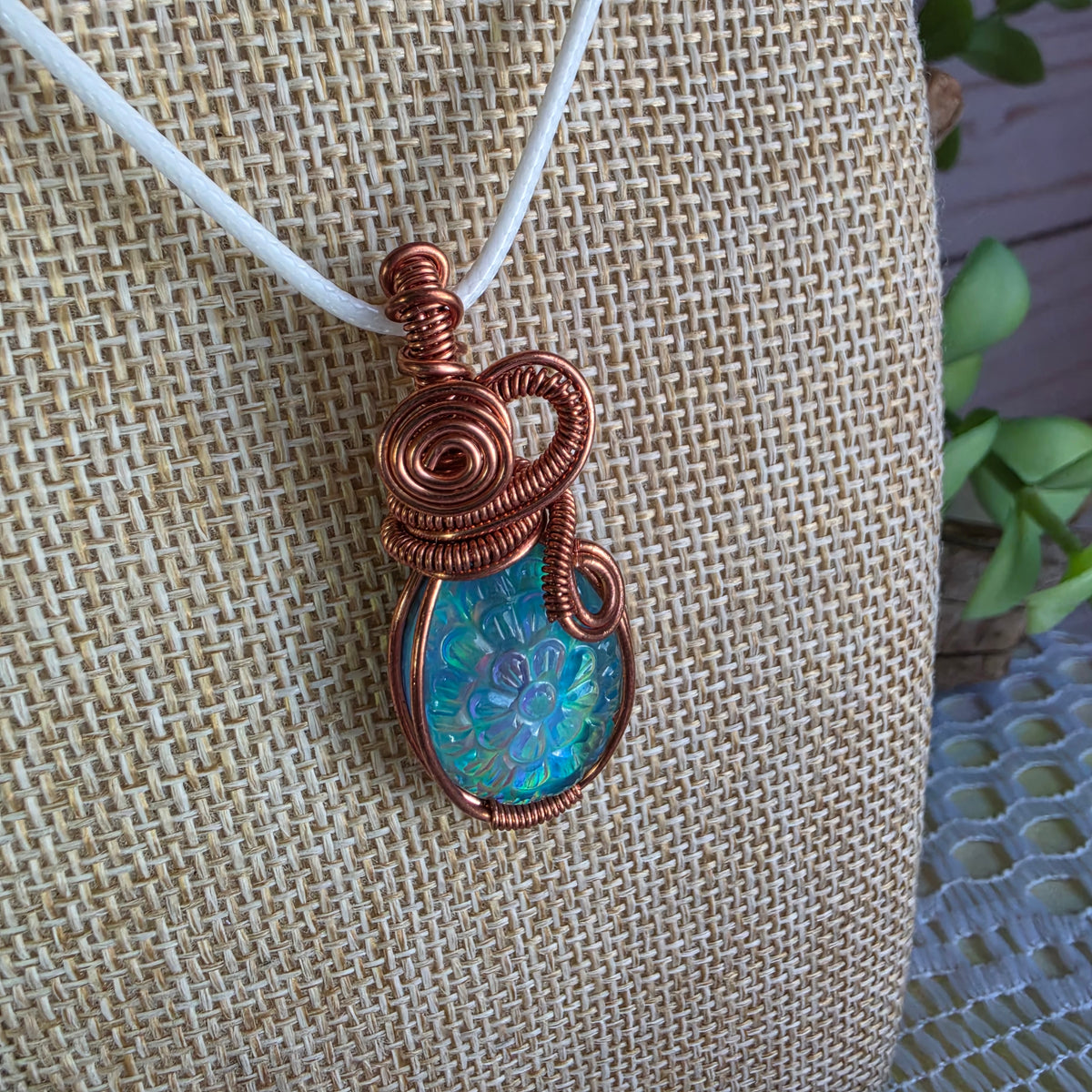 Aura Opal Doublet Copper Pendant