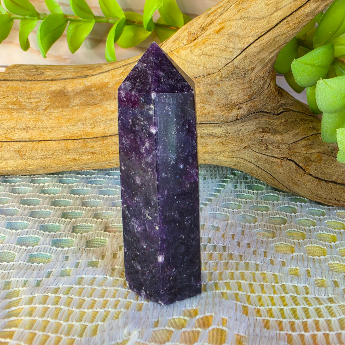 Lepidolite Crystal Tower C