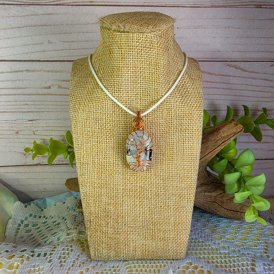 Rainbow Moonstone Tree of Life Pendant